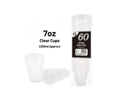 120 PCS Dd 7oz Clear Plastic Cups