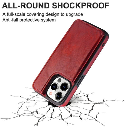 iPhone 14 Plus Back Leather Case With Stand