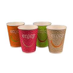 ENJOY Embossed Insulated Paper Coffee Cup | Sale