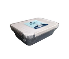 50x1 Essential 2ltr Rectangular Foil Containers & Lids