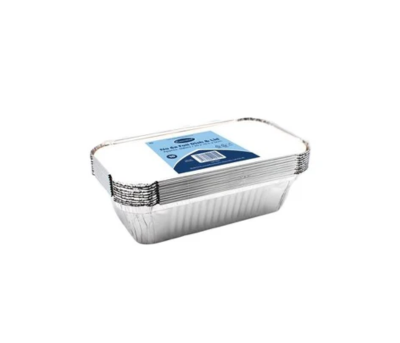 50x1 Essential 600ml Foil Dish & Lids(20x10.5cmx5cm)