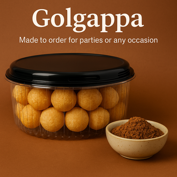 55 pieces of homemade Golgappa, freshly prepared to order, served with Panipuri masala.