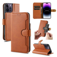 iPhone 15 Pro Max Wallet Double Stiches PU Leather Case