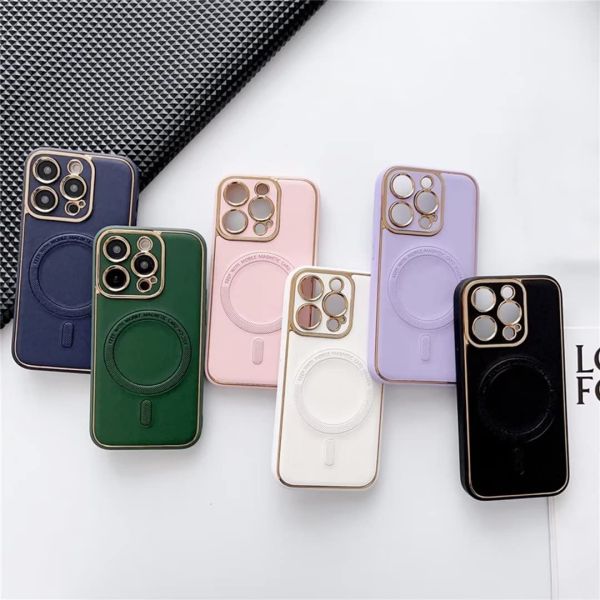 iPhone 15 Pro Max Magsafe With Leather Case