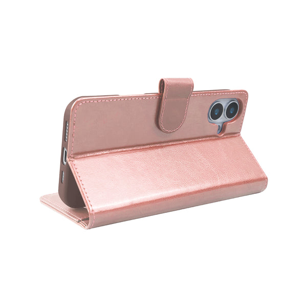iPhone 16 Wallet PU Leather Case