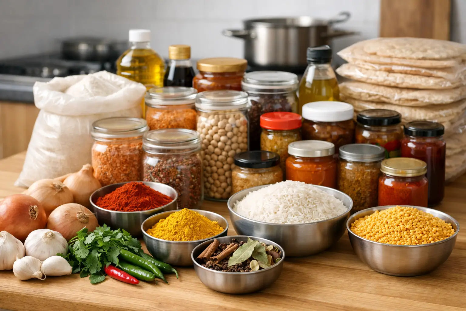 Monthly Indian Pantry Restock Example for UK Homes
