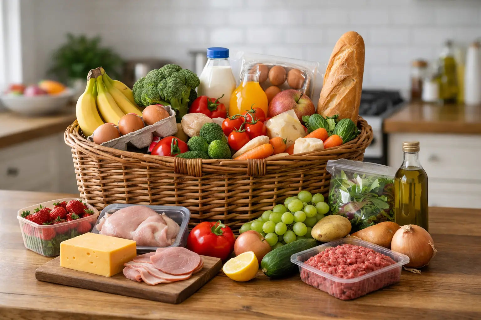 Weekly Family Grocery Basket Example for UK Homes