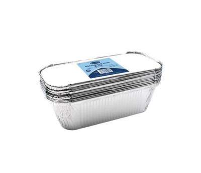 1.5lit x 50 Essential 1.5ltr Foil Dish & Lids(25x12x6.5cm)