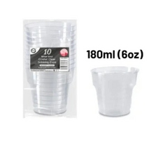 100 PCS Crystal Clear Drinking Cups 180ml