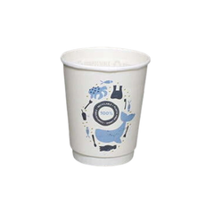 Aqueous Double Wall Recyclable / Compostable Coffee Cups