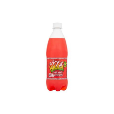 Bigga Fruit Punch Flavour Soft Drink 600ml