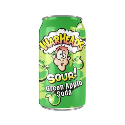 Warheads Sour Green Apple Soda 12 x 330ml