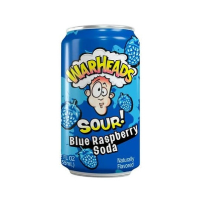 Warheads Sour Blue Raspberry Soda 12 x 330ml