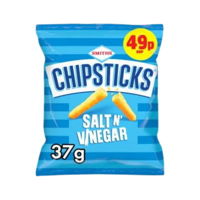 Walkers Smiths Chipsticks Salt & Vinegar 30 x 37g