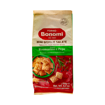 Bonomi Puff Pastry Bites Rosemary & Pepper 10 x 150g