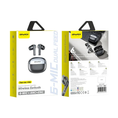 AWEI TP100 ENC Earbuds With Screen Call Noise Cancellation