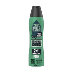 Original Source Tingly Mint Shower & Shave Foam 6 x 200ml