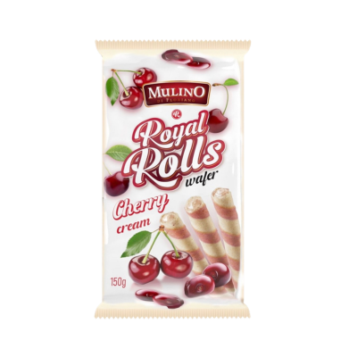 Mulino Wafer Rolls - Cherry Cream 10x 150g