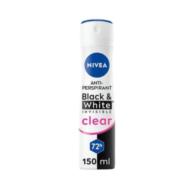 Nivea Deo Black & White Invisible Female Spray 6 x 150ml