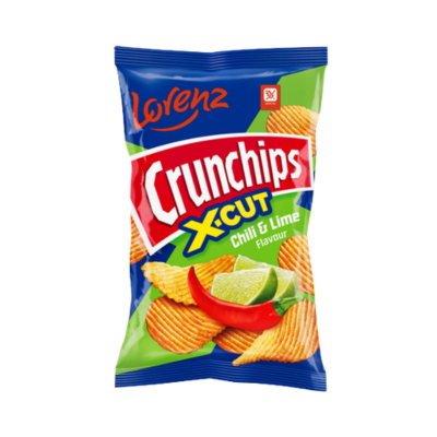 Lorenz Crunchip X-Cut Chilli & Lime 10 x 130g