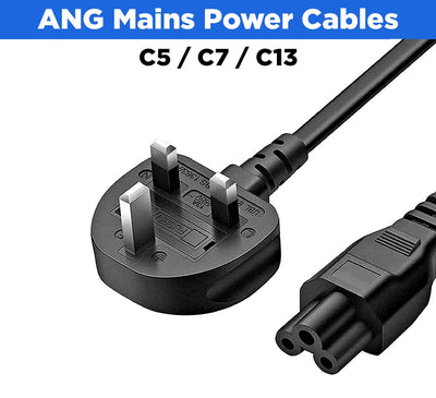 ANG C5 / C7 / C13 Mains Laptop , Desktop Power Cables