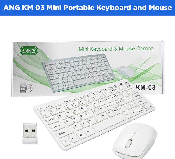 ANG KM 03 Mini Portable Keyboard and Mouse 2.4GHz