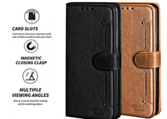 ANG Premium Flip Leather Wallet Slot Book Case Cover For Samsung Galaxy S Series S23