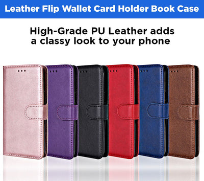 Leather Flip Book Case With Wallet Card Holder For Samsung Galaxy Note 20 ULTRA