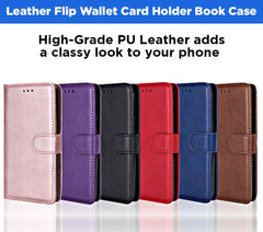 Leather Flip Book Case With Wallet Card Holder Samsung Galaxy A42 (5G)