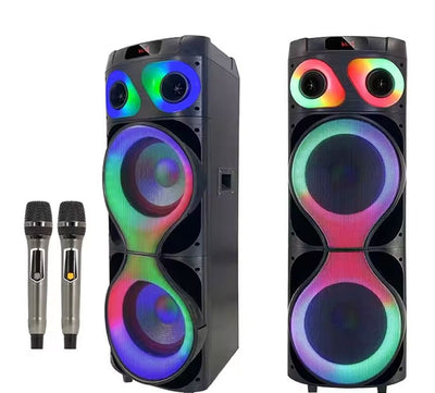 MT-1219 Bluetooth Trolley Speaker Adjustable 3 KNOBS For Volume Bass and Echo Combined With Microphone