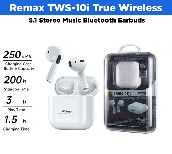 Remax TWS-10i True Wireless 5.1 Stereo Music Bluetooth Earbuds