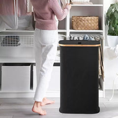 60L Slim Laundry Hamper with Lid, Narrow Foldable Laundry Basket with Removable