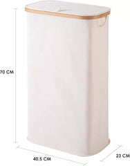 60L Slim Laundry Hamper with Lid, Narrow Foldable Laundry Basket with Removable