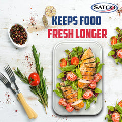 Satco Microwave Oven Plastic Food Containers with Lids 500ml 250*1 in BOX