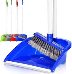 Long Handled Dustpan And Brush Set Dust Pan Handle Broom Upright Sweep Sweeper