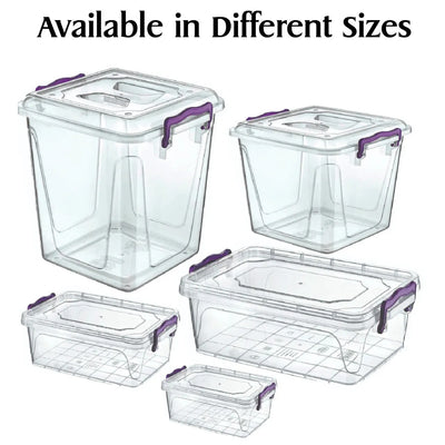 Food Storage Box Plastic Pantry Container With Lid Picnic Fridge Meal Carrier