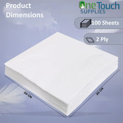 Extra Large Facial Tissue 2 Ply Sheets 100 White Ideal for soft skin Napkins