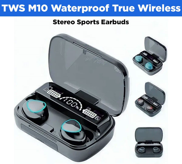 TWS M10 Waterproof True Wireless Stereo Sports Earbuds