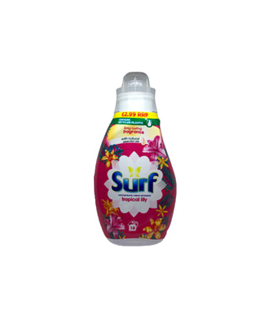 Surf Concentrated Liquid Laundry Detergent Tropical Lily 18 Washes PMP